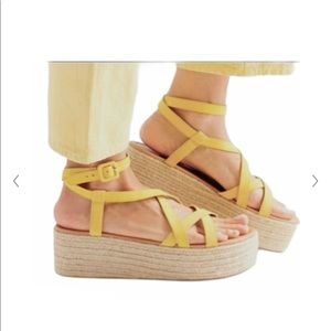 Urban Outfitters Sierra Espadrille, Yellow, Size 8, Excellent condition!